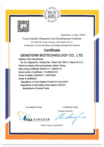 Certification of Food Sanitation and Safety Management systems